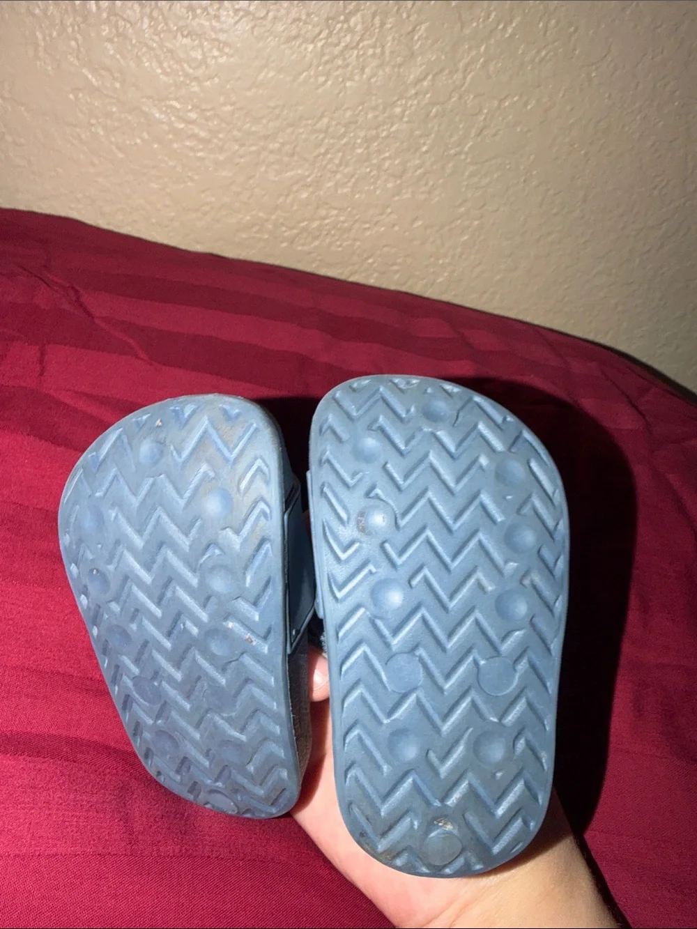Kids Blue Anchor Slide Sandals